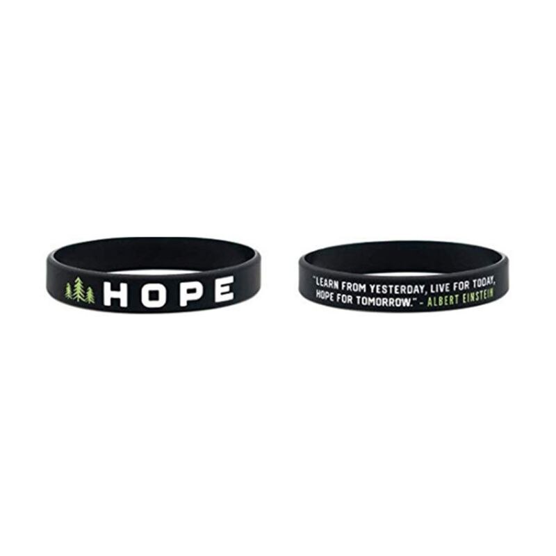 Braccialetti motivazionali in gomma siliconica bracciale ispiratore sogno coraggio N0lui: Hope