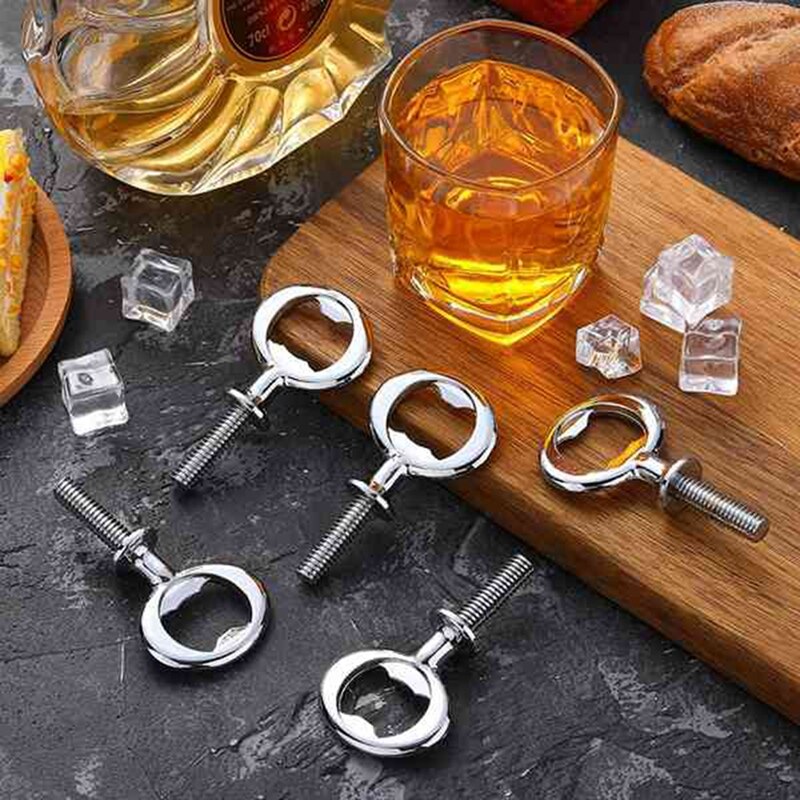 Retail 20Pcs Metal Bottle Opener Blanks Stainless Steel Bottle Opener Inserts Kit Threaded Beer Opener Hardware,5 Colors
