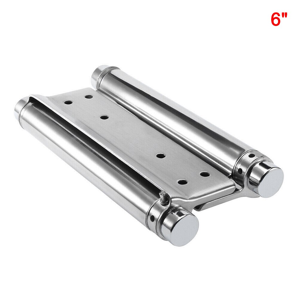 2 Pcs Stainless Steel Double Action Spring Door Hinge Durable for Cafe Bar Saloon JA55