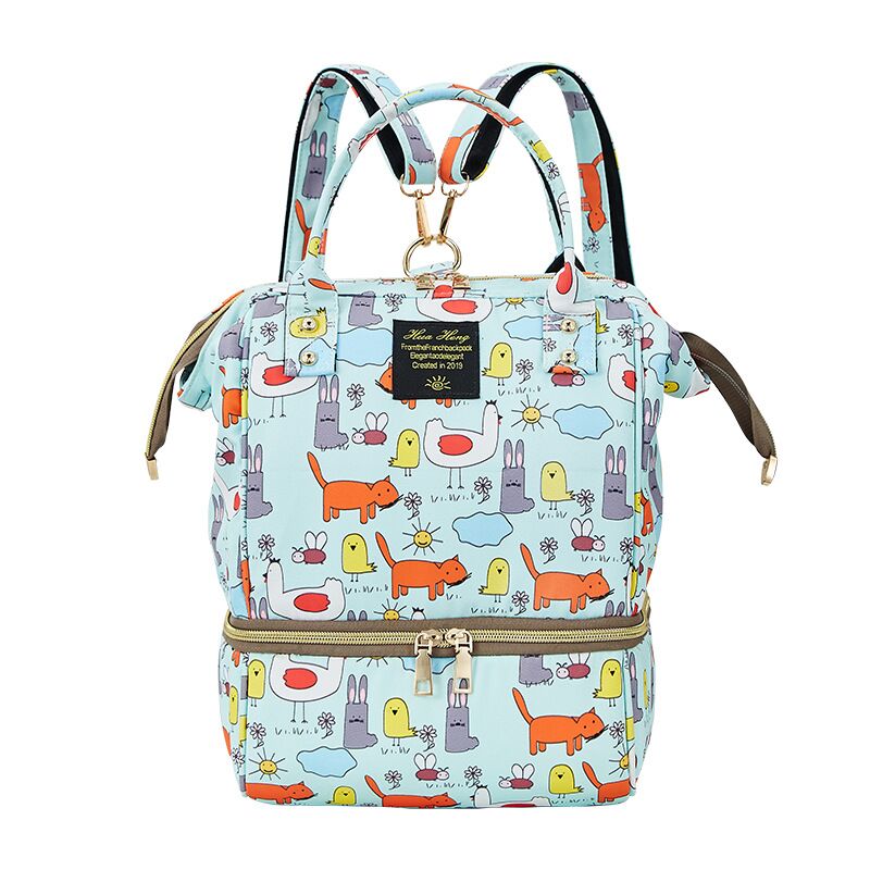 Luiertas mummie zwangerschapstas voor babyspullen kleine beer waterdichte kinderwagen organizer baby luier verschonen rugzak voor mama