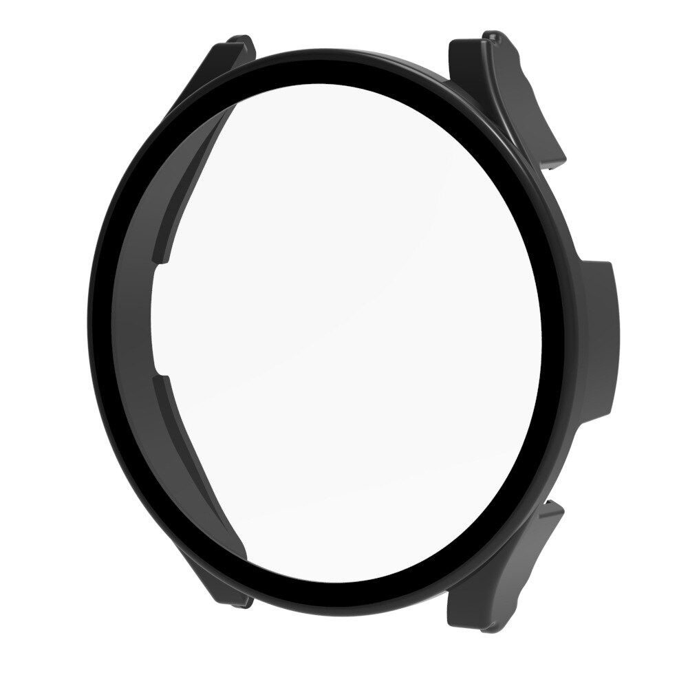 Coque étanche 2 en 1 + verre pour Samsung Galaxy Watch 4 40/44mm, protection complète PC pour montre 4 40 44mm: Black / Watch4 galaxy 40mm