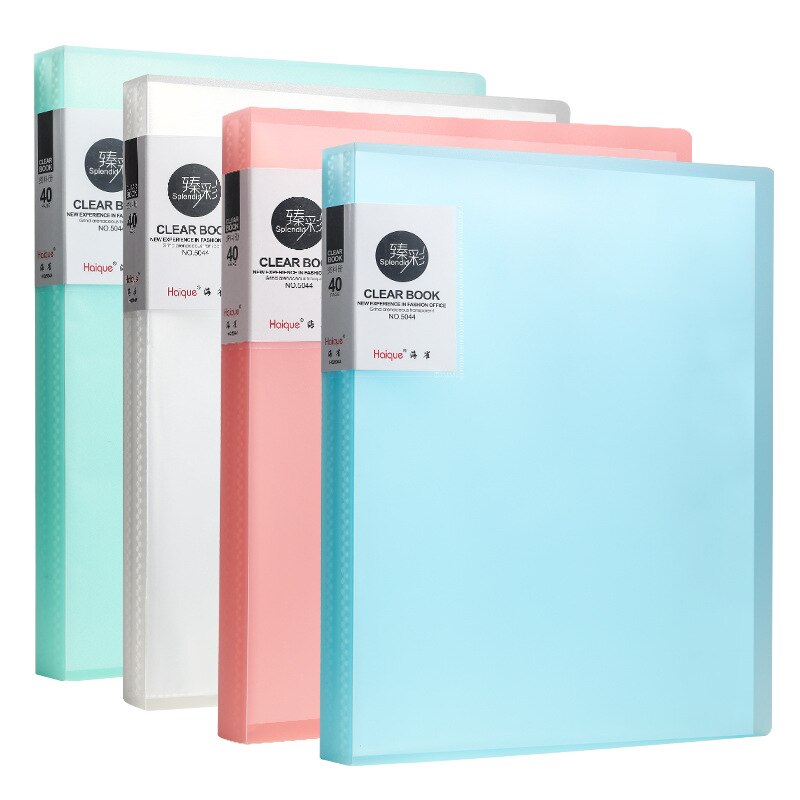 A4 File Organizer Folder Bag for Documents Pouch Bill Folder Data Book Test Paper Organization Folder 40 Pages Office Supplies