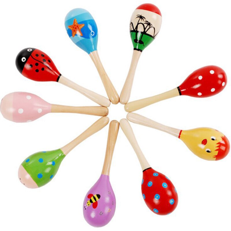 5 stücke Baby Spielzeug Musical Instrumente Holz Rasseln Spielzeug Für Babys Art Baby Shaker Spielzeug Für freundlicher Spielzeug Bildungs Art