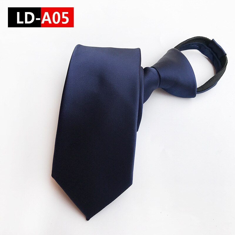 Original Convenient Fast Zip Tie Men's Simple Business 8 Cm Wedding Groom Lazy Easy To Pull Decorative Tie: LD-A05