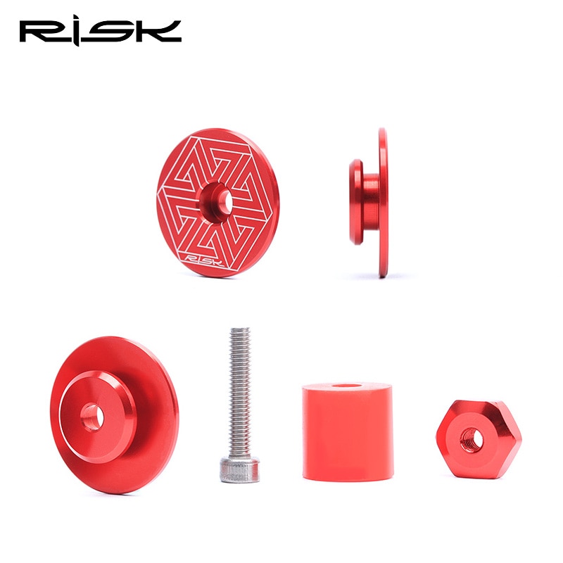 RISK 2pcs Bike Handlebar End Plugs Bicycle Bar End Plugs Grip Ends Caps MTB Road Cycling Handle Bar Plug Ends