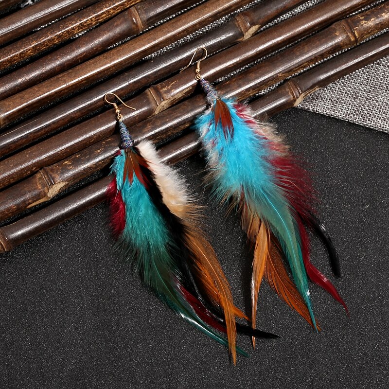 Tassel Pendant Earrings Women's Jewelry Wedding Jewelry，Christmas ，Wedding ，feather earringsboho earringstassel earring: YU2
