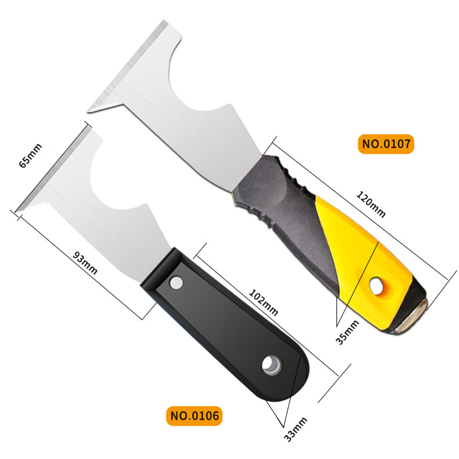 3 Inch Putty Knife 5 in 1 Paint Spackle Scraper Caulk Removal Tool for Wood Wallpaper Scraper Painters Construction Tools