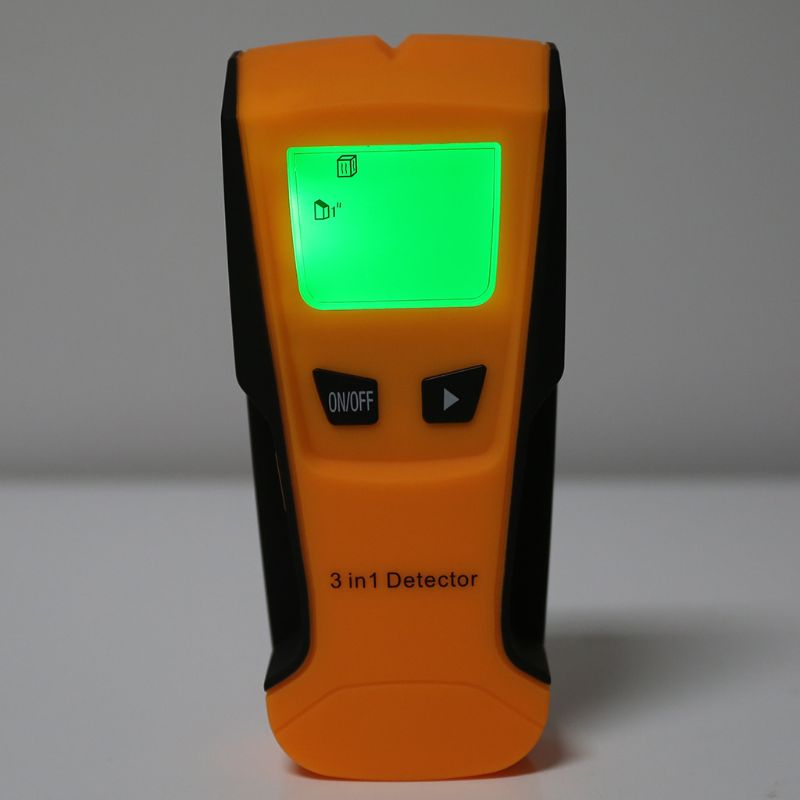 3 in 1 lcd metalldetektor hitta metall trä dubbar ac spänning spänningsförande tråd detektor väggskanner tjockleksmätare utan batteri