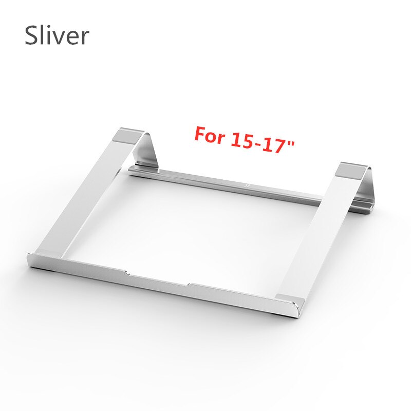 Soporte de refrigeración para portátil de 13 a 17,3 pulgadas, Base de aluminio plegable, soporte para MacBook Air Pro, soporte portátil de escritorio: Silver 15-17inch