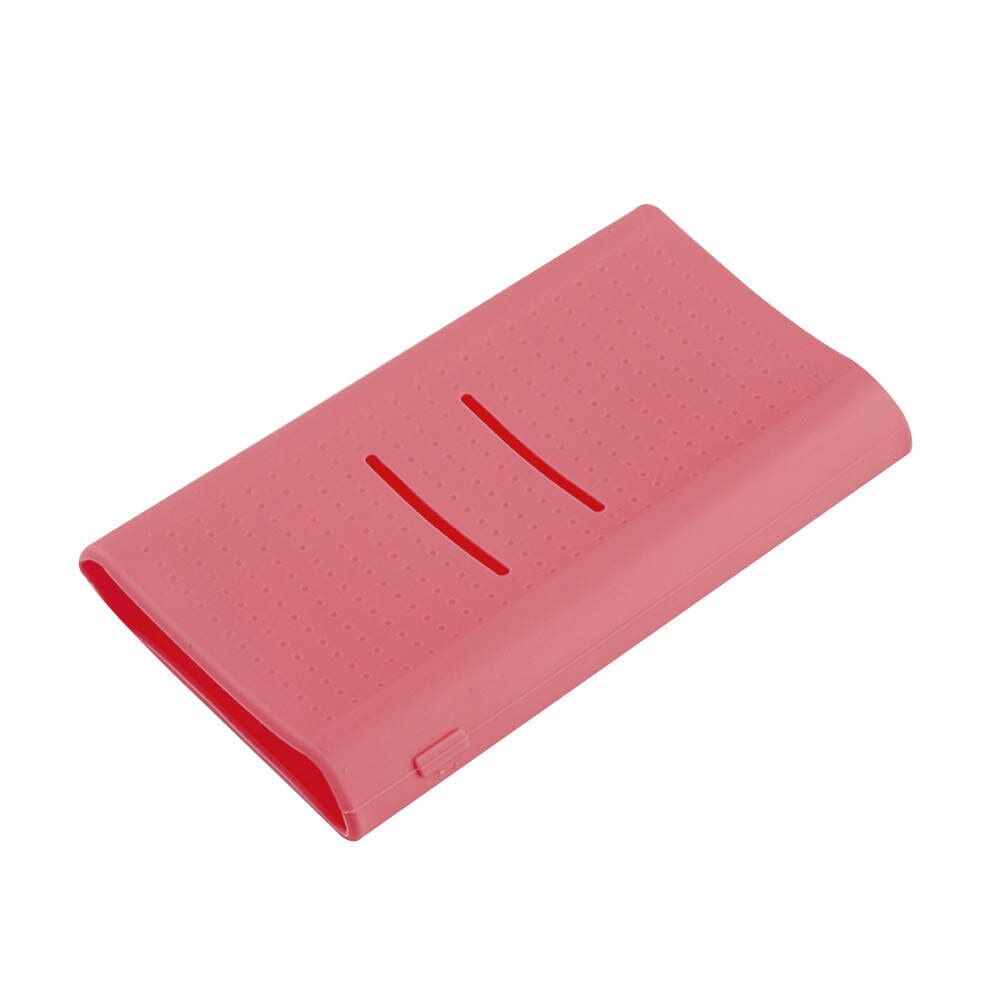 Funda de silicona para Xiaomi Power Bank 2 Generación, 20000mAh, PLM10ZM, funda de goma, bolsas para paquete de batería externa portátil: pink