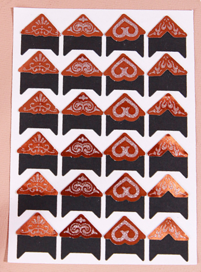 14 Farben Karikatur-nette Foto-Eckaufkleber für DIY Baby-Fotoalbum oder Einklebebuch-Album 24pcs / Blatt,: style 18