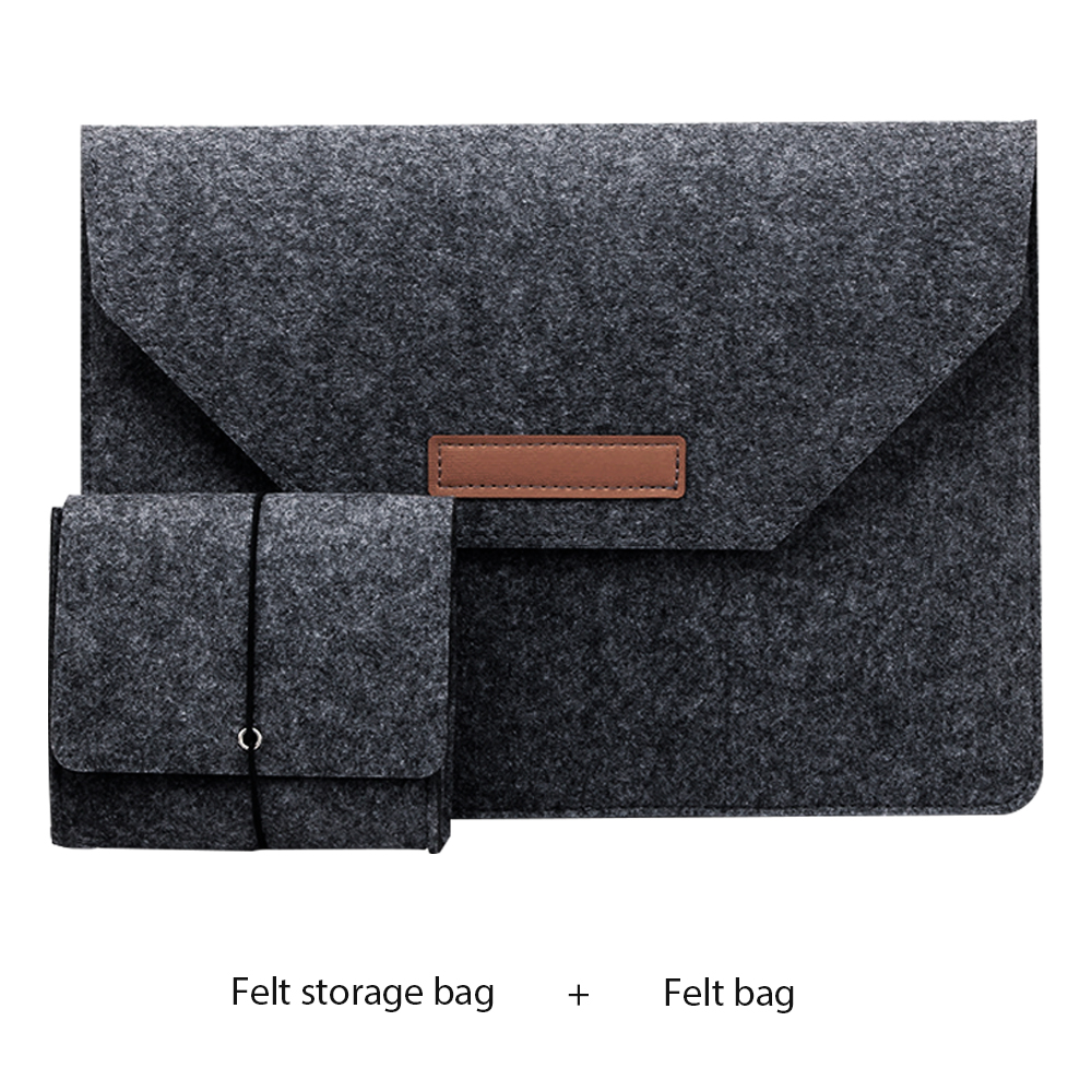 Wolvilt laptoptas 11 12 13 15,6 inch voor Macbook Huawei Xiaomi laptoptas met muismat of Power Mini-Pack cadeau-tablethoes