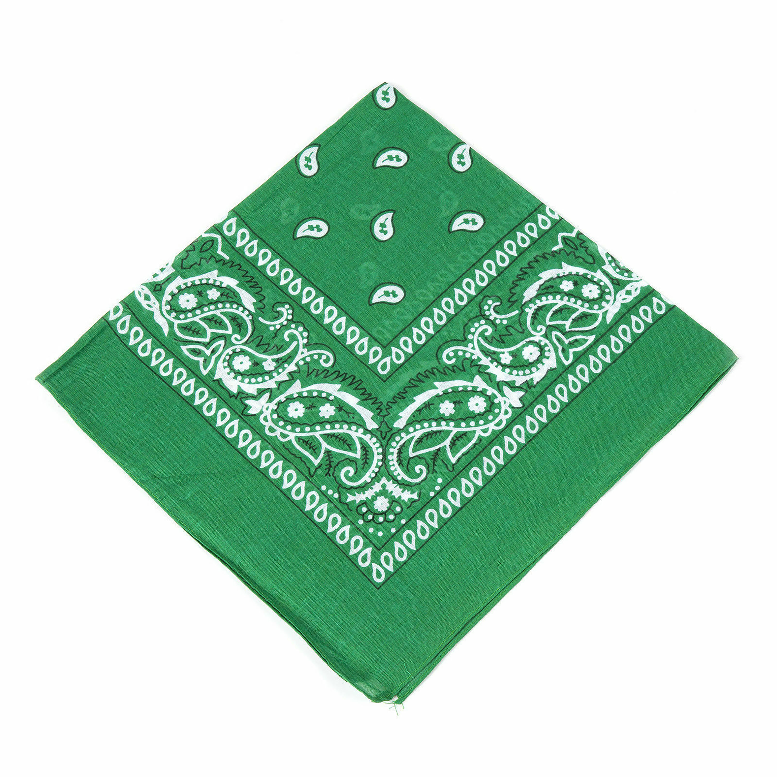 Bandana för huvudet eller dekoration paisley band hår halsduk hals slips slips dekorativ scarf diy: Grön