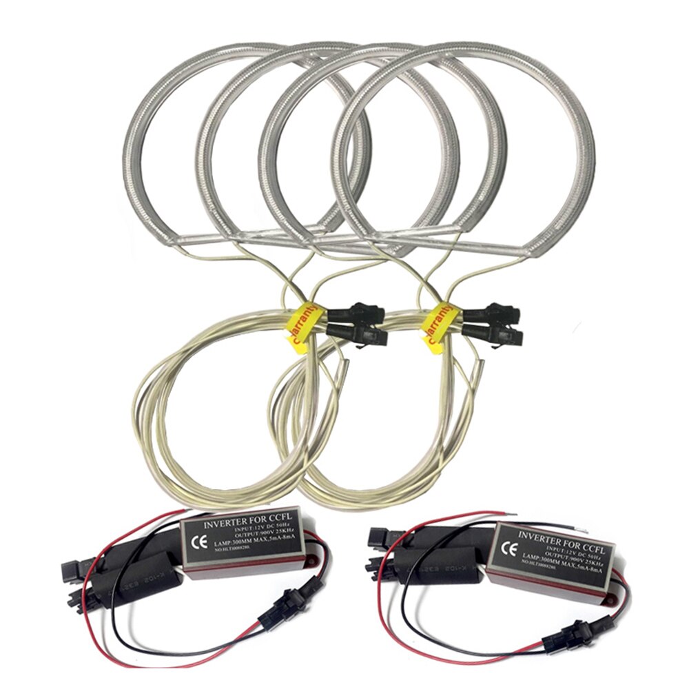 4Stck 131MM CCFL E36 Engel Augen Weiß Neon- Birne Halbkreis glühen Tagfahrlicht für Bmw E46 E39 3 serie