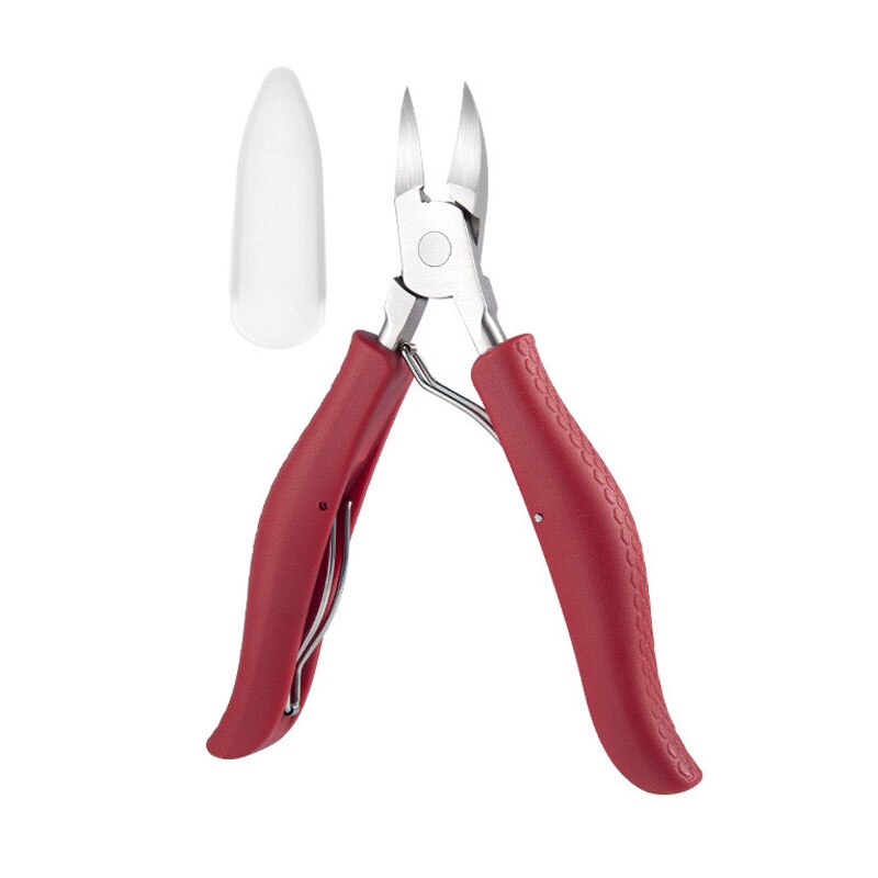 Tijeras para cutículas de uñas y uña del dedo del pie, producto para eliminar la piel muerta, herramienta de manicura y pedicura: wine red