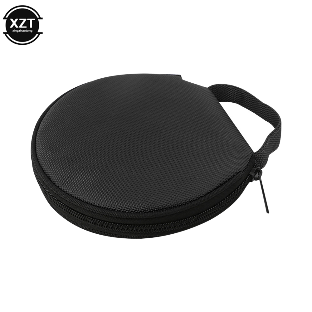 Portable CD DVD Case Storage Disc 20 Capacity Dual-use Oxford Cloth Storage Bag Round Holder with Zipper for Home Car CD Box Bag: black