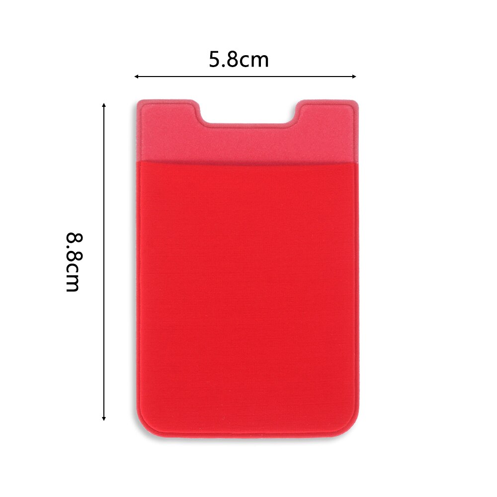 1PC Elastic Mobile Phone Wallet Case Stick On Credit ID Card Holder Pocket Self-Adhesive Sticker Card Sleeves