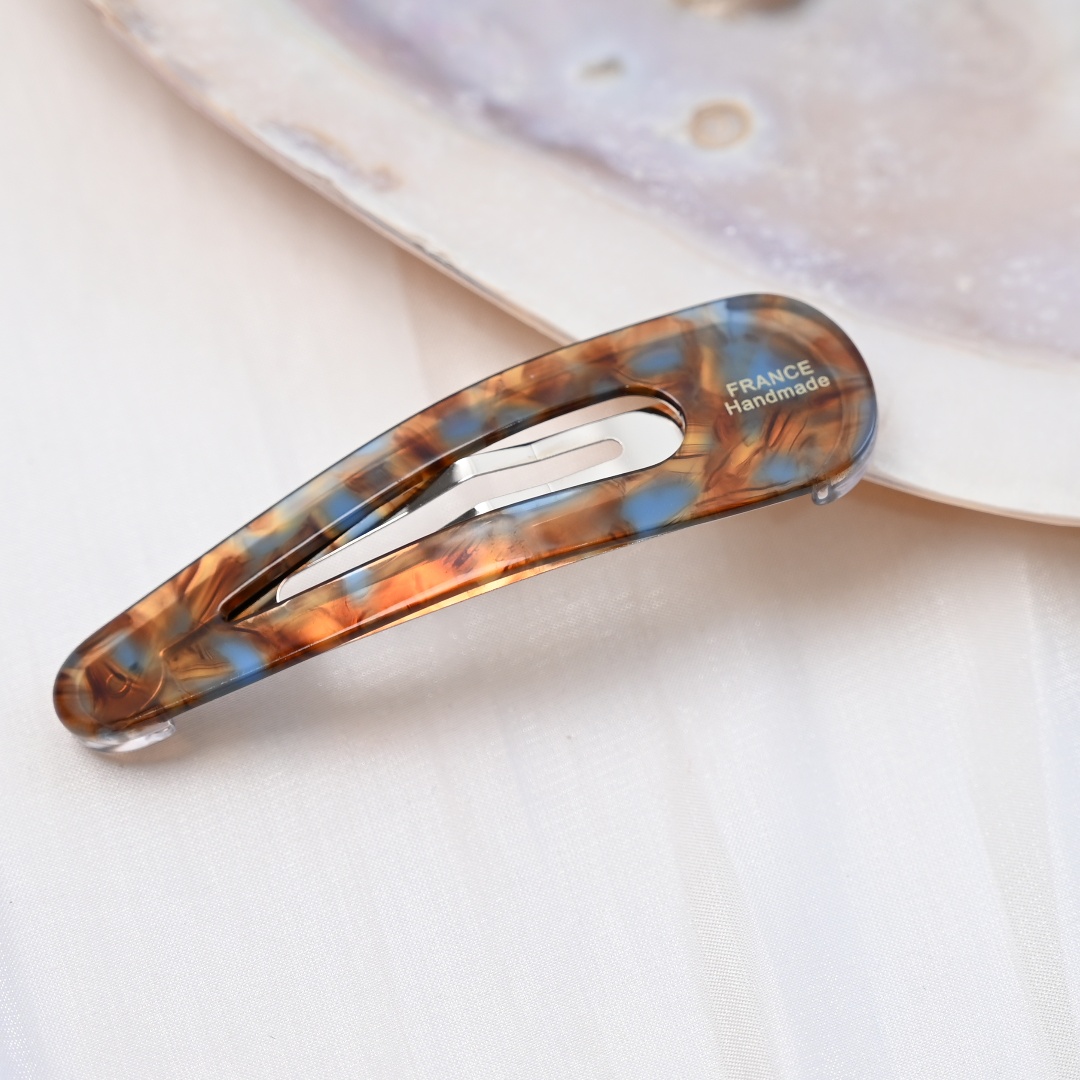 Czerwone spinki robić włosów Czarne klipsy dla dziewczynek i kobiet Acetatowe spinki robić włosów w kształcie kropli wody Akcesoria robić włosów o długości 7,3 cm: Różowy