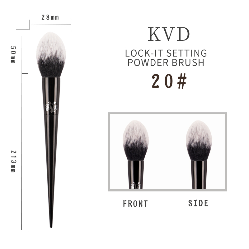Kat Von D-brocha de maquillaje para base, colorete, resaltador, corrector en polvo, brocha para esculpir sombra de ojos, brochas de maquillaje de KVD: Azul