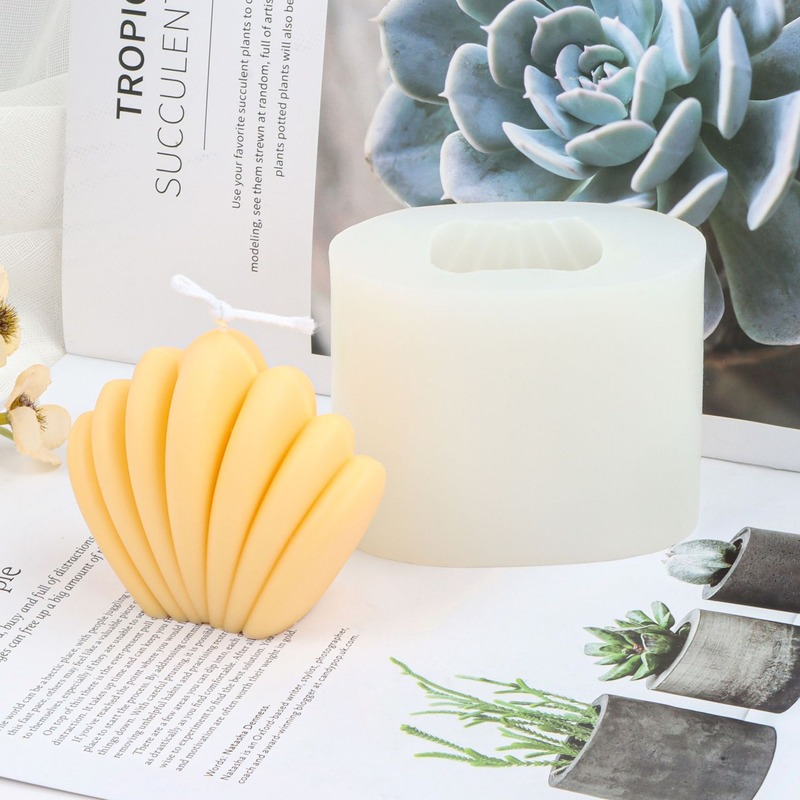 DIY 3D Shell Candle Mold 3d Silicone Molds Aroma Candles Molds for Plaster Candle Making Supplies Handmade Form