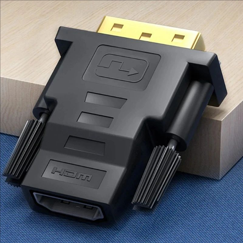 DVI to HDMI Bi-directional Adapter DVI D 24+1 Male to HDMI Female Cable Connector Converter for HDMI Projector to DVI