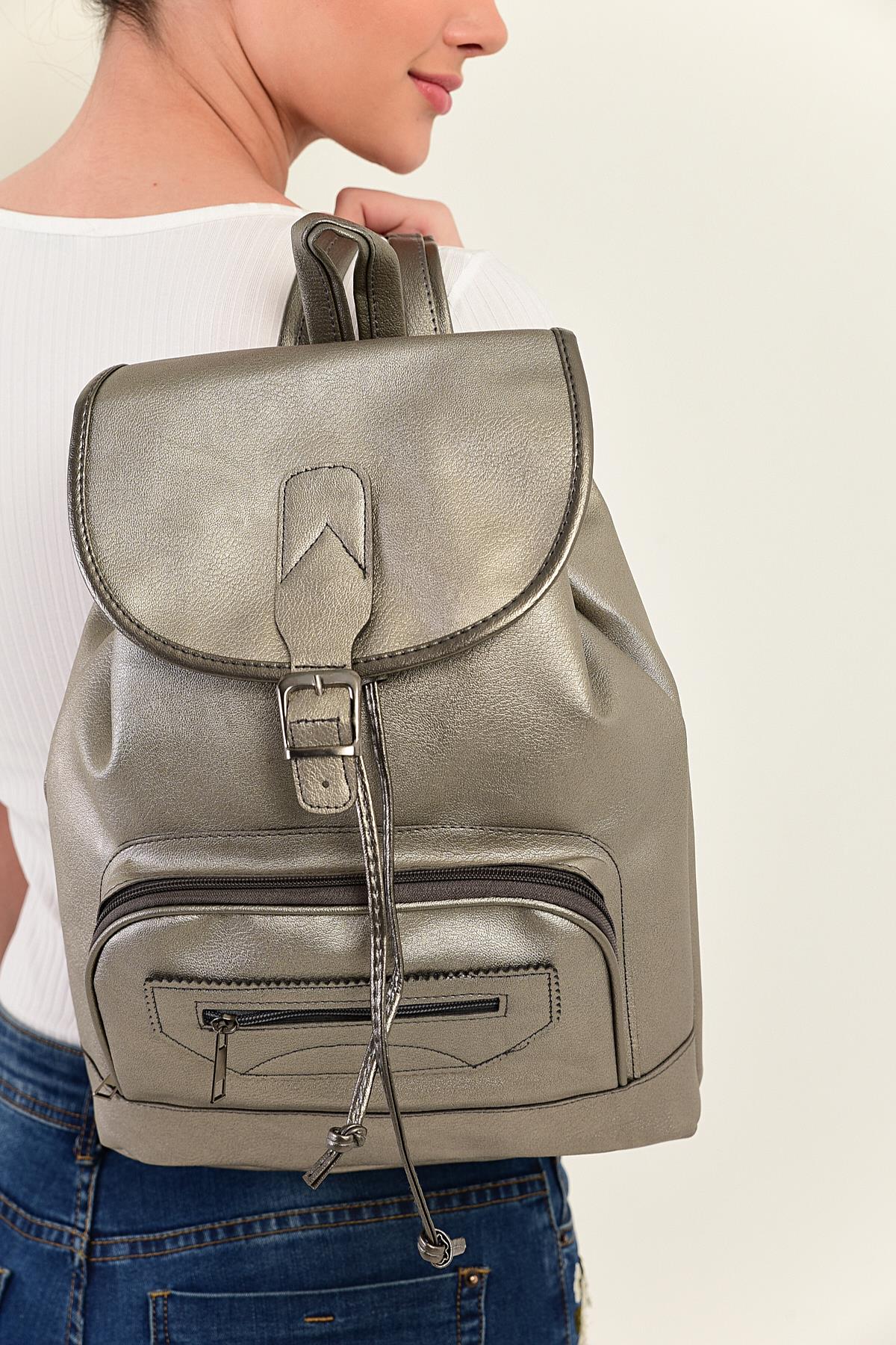 Zíper e corda mochila detalhada saco: Default Title