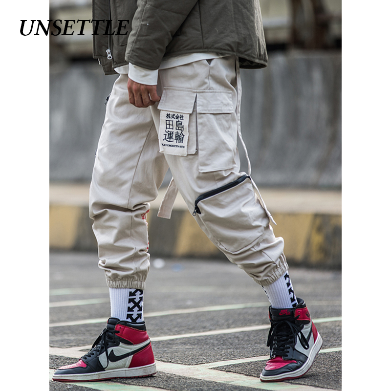 Pantalones de Hip Hop para hombre y mujer de unseat Japan , pantalones harén con múltiples bolsillos, ropa de calle informal para hombre, pantalones Cargo