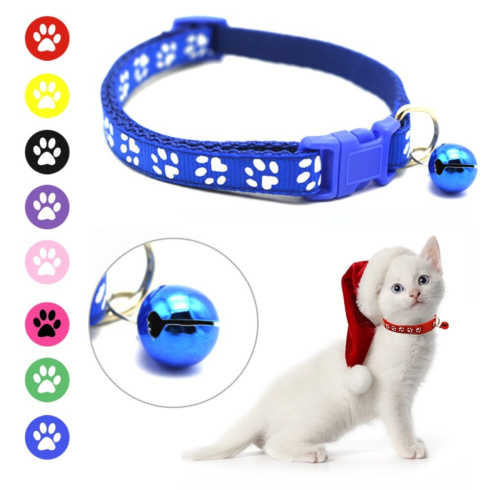 Collier avec cloche pour chat, 8 couleurs, accessoires pour animaux de compagnie, à boucle réglable, pour petit chien, Chihuahua