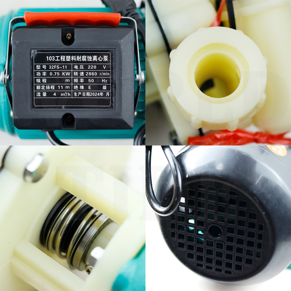 Acid And Alkali Resistant Chemical Pump 750W Self-priming Water Pump Corrosion Resistant low Noise 2900r/min 220V/380V Optional