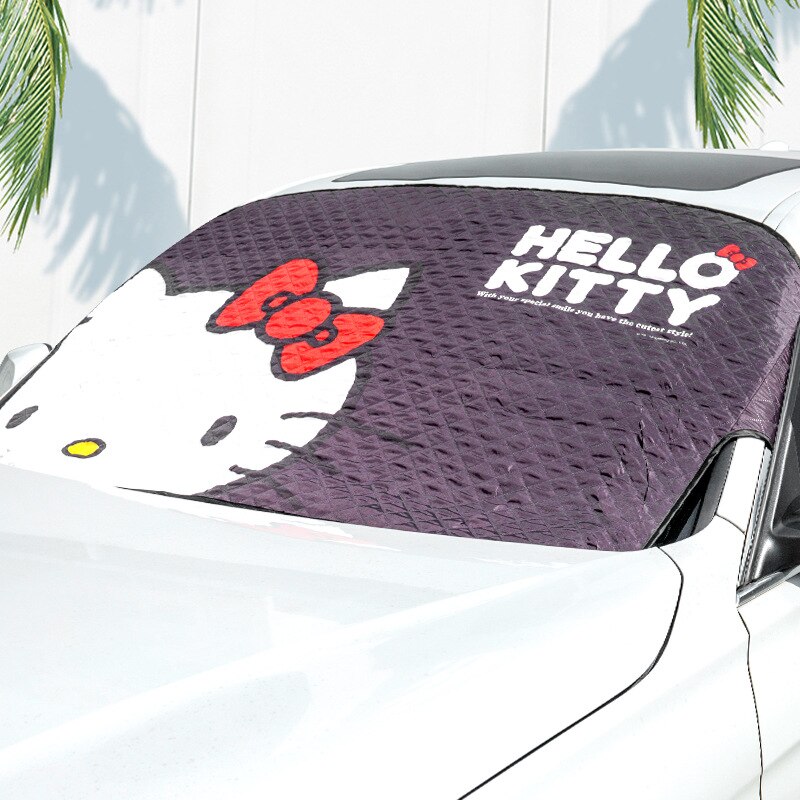 Auto parasol Kitty Cat sol sombra parasol de parabrisas de coche cubre bloque parasol delantero Auto protección UV cortina accesorios de coche