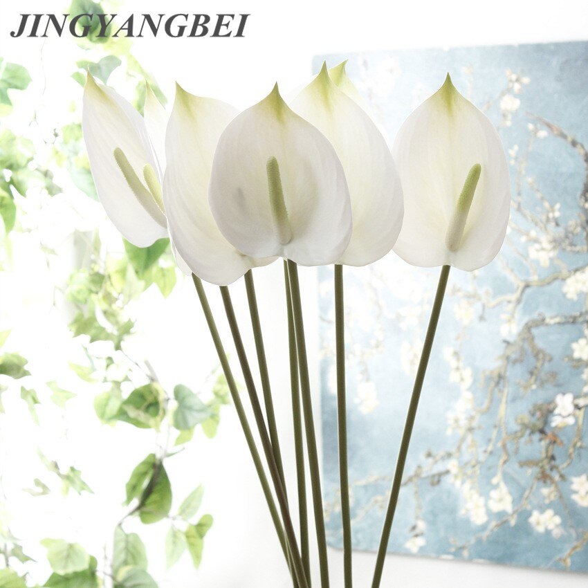Anthurium blomster indendørs planter balkon kontor kunstige blomster bonsai gulv blomst hjem dekoration