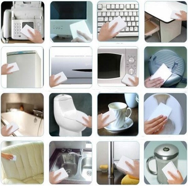 100pz Magico della Spugna gomma Pulizia Melamina Multi-funzione di Schiuma Detergente