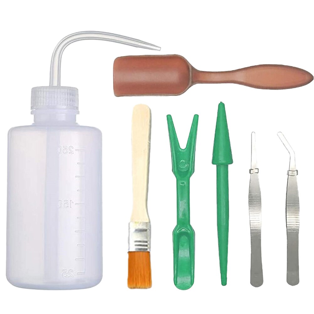 Mini Gardening Tools Wood Handle Stainless Succulents Potted Plants Bucket Shovel Rake Spade for Flowers Potted Garden Tool kit