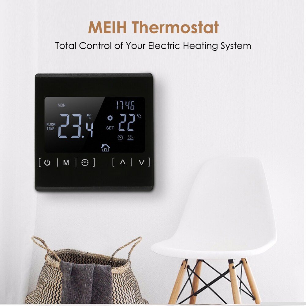 Touch Screen Temperature Controller Thermoregulator Electric Room Thermostat loor Heating System Water Heating Thermoregulator