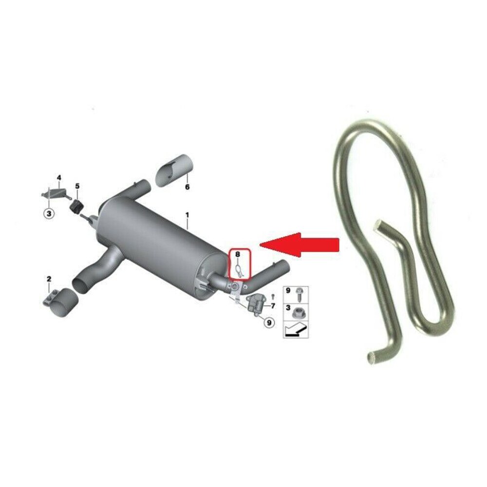 Valve de contrôle d'échappement avec Clip de fixation pour BMW série 1, 2, 3, 4, 5, 6, 7, X1, X2, X5, X6, 18307620323