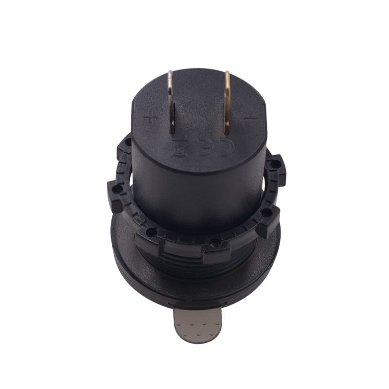 Cargador de moto interruptor usb impermeable, pantalla Digital de 2,4 a, voltímetro de 12V-24V, cargador para coche, barco y motocicleta con fusible de 20a, 60cm