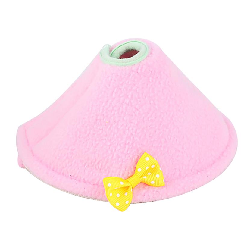 Coleira de papagaio para decoração de animais de estimação, cone macio ajustável, antimordida, gola de recuperação, manga de pescoço para paraquete, suprimentos, 1 peça: pink M