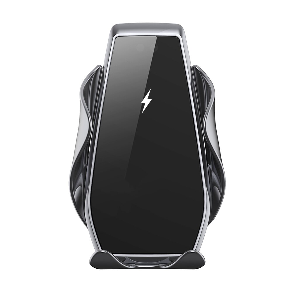 Automatische Spann 15W Auto Drahtlose Ladegerät Für iPhone 11 XS XR 8 Samsung S20 S10 Infrarot Induktion Schnelle Ladung telefon Halfter: TYPEC 15W Schwarz