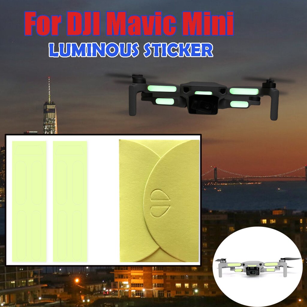 Voor Dji Mavic Mini Quadcopter Drone Decal Decoratie Lichtgevende Stickers Flighting Lichtgevende Stickers Te Versieren De Drone