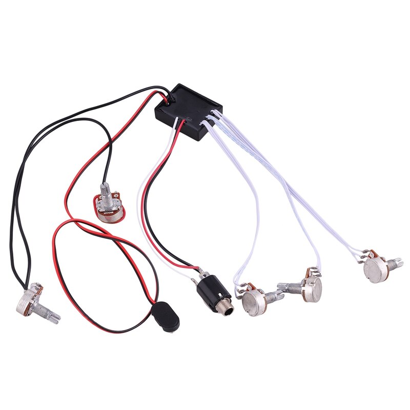 Eq-B3T 3 Band Eq Equalizer Preamp Circuit Active Pickup 5 Control Knobs 3-Way Toggle Switch Guitar Control System