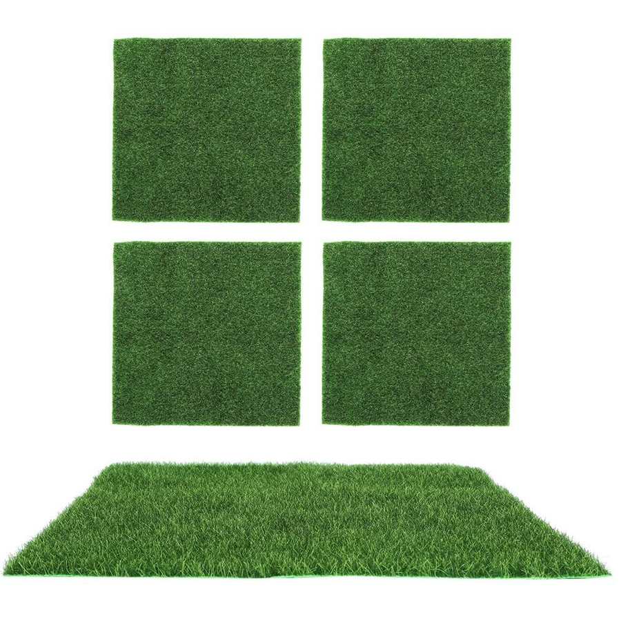 5Pcs Vierkante Tuin Kunstgras Gazon Grasmat Diy Miniatuur Landschap Decoratie 30X30Cm Woondecoratie