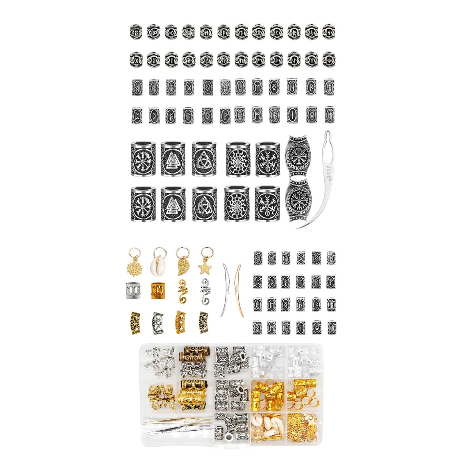 Aros de Metal para el pelo, accesorios de decoración para el cabello, cuentas trenzadas para el cabello