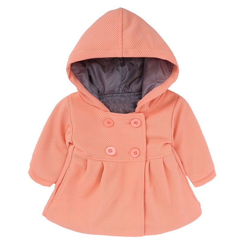 Winter style little girl children's Korean baby warm coat Hooded Coat 3 colors available