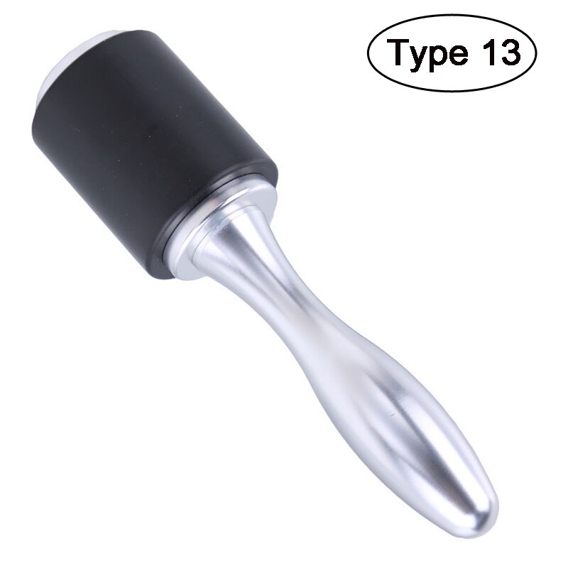 LMDZ 16 stili artigianato in pelle martello da intaglio manico in legno martello in Nylon punzonatura utensili da taglio per timbratura cucire pelle bovina: Type 13