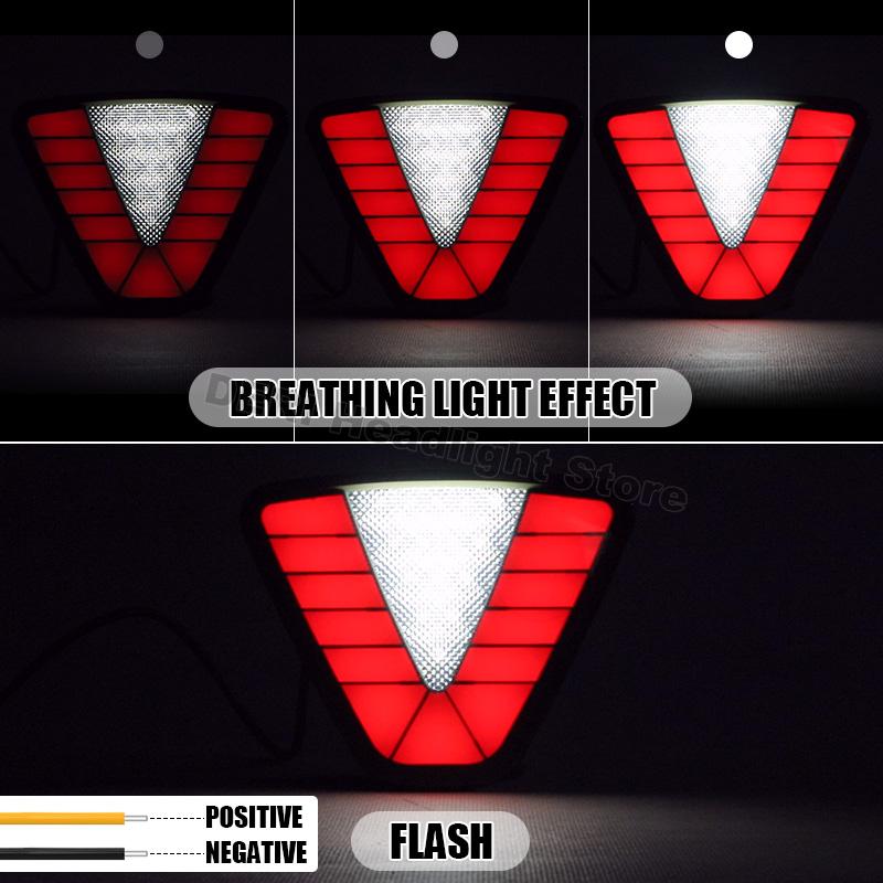 Luz de freno LED, advertencia de seguridad, lámpara de señal de marcha atrás, luces piloto antiniebla de conducción trasera Universal, lámpara de freno trasero para coche SUV 12V