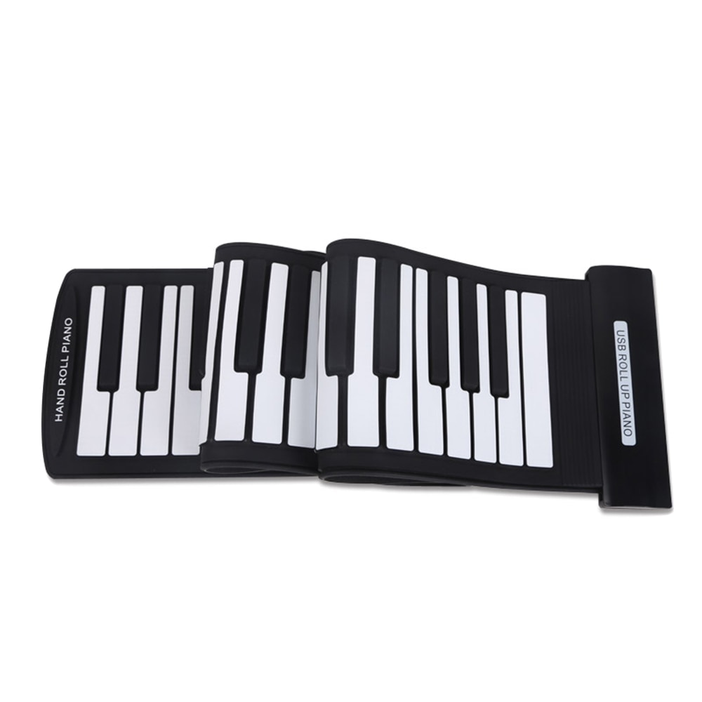 Draagbare 61 toetsen flexibele oprolbare piano usb midi elektronisch keyboard handrolpiano