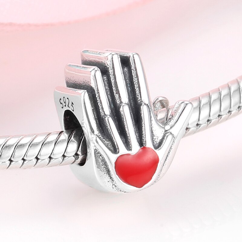 Give birth to life Pregnant mother 925 Sterling Silver Charm Pink CZ Beads Jewelry Making Fit Original European Charms Bracelets: PC0418