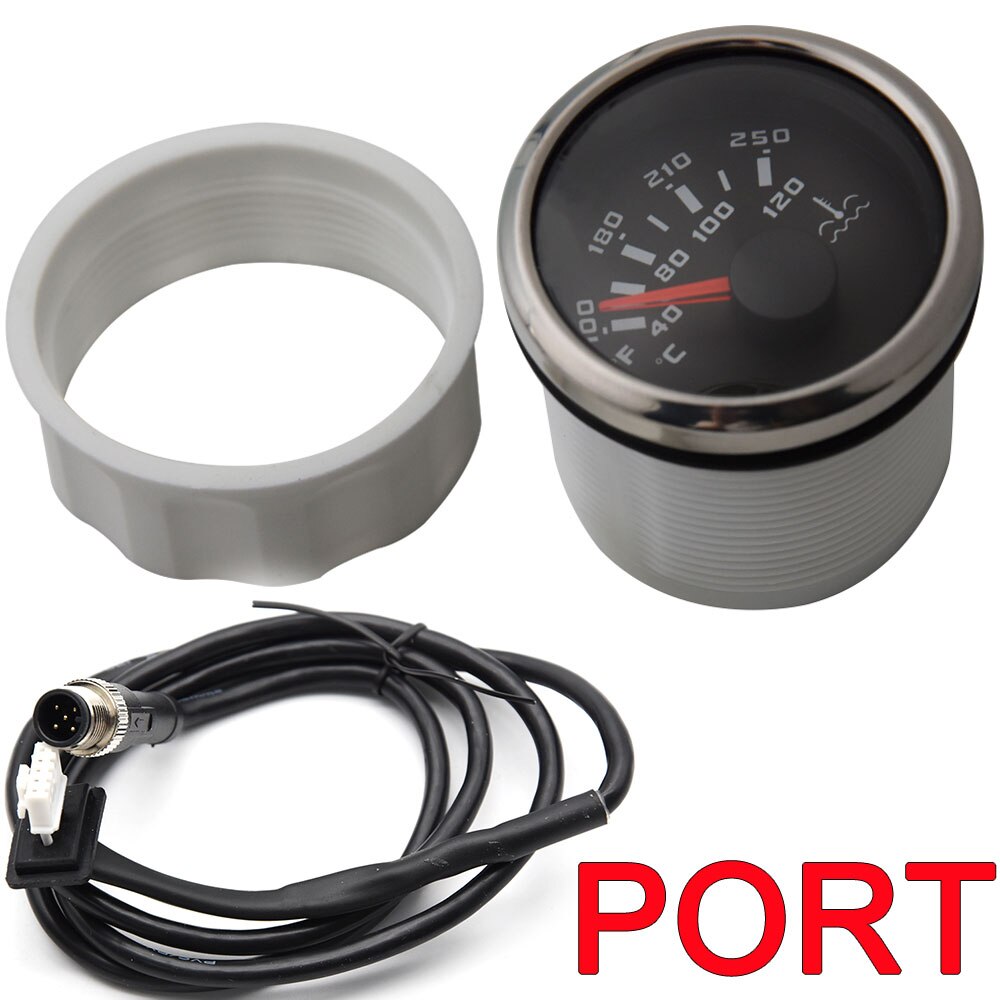NMEA 2000 52mm Water Temperature Gauge Temp Meter For Boat Car Yachts 40-120 Celsius 100-250 F NMEA2000 Port Side Starboard STBD: PORT