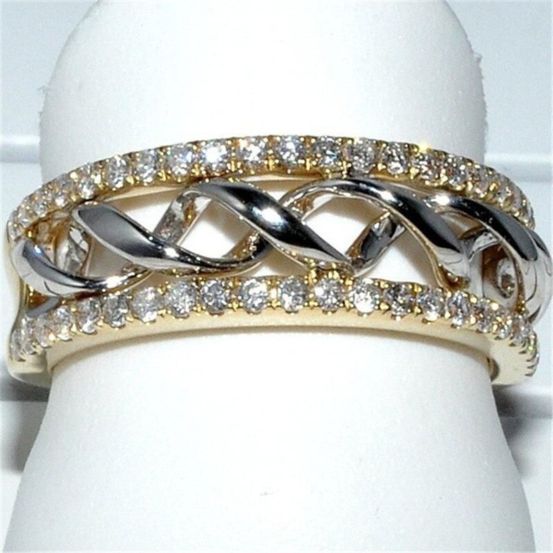 Mode Kristal Kruis Ringen Voor Vrouwen Sieraden Zilveren Vinger Ring Vrouwelijke Engagement Ring Vrouwen Trouwringen Femme Party