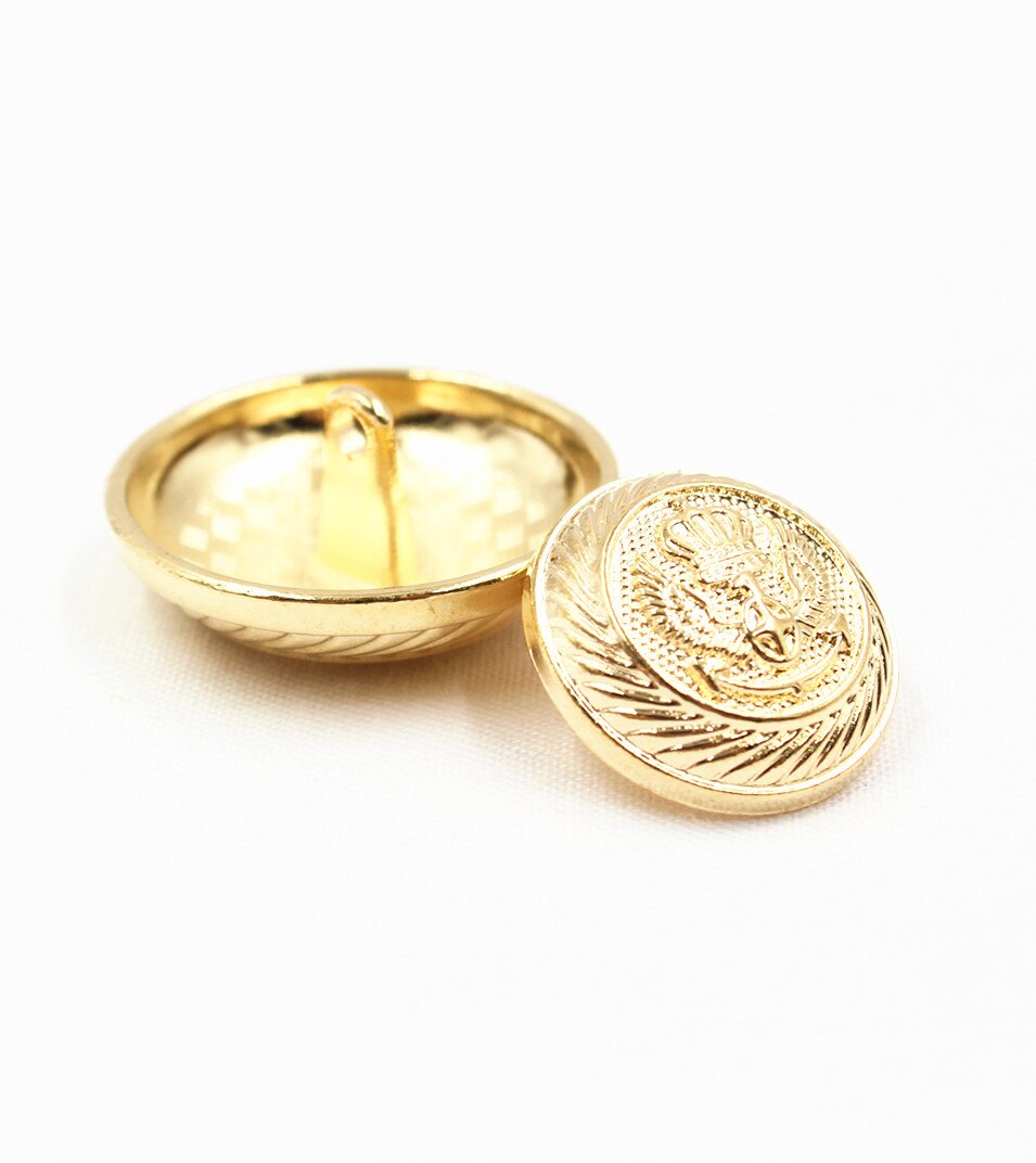 10 Stks/partij, Diameter 18/25Mm Britse Style Gold Metal Knoppen Jas Kledingstuk Accessoires Diy Materialen 16524LL-006